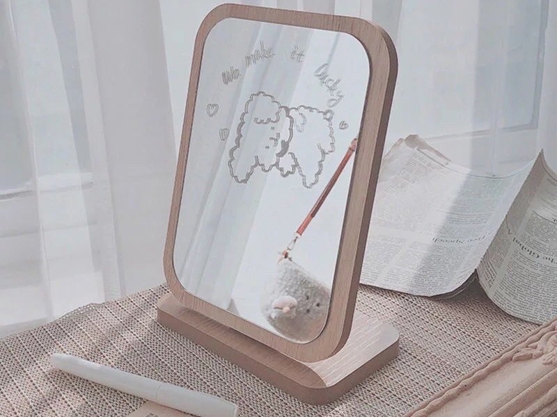 Aesthetic Wooden Mirror